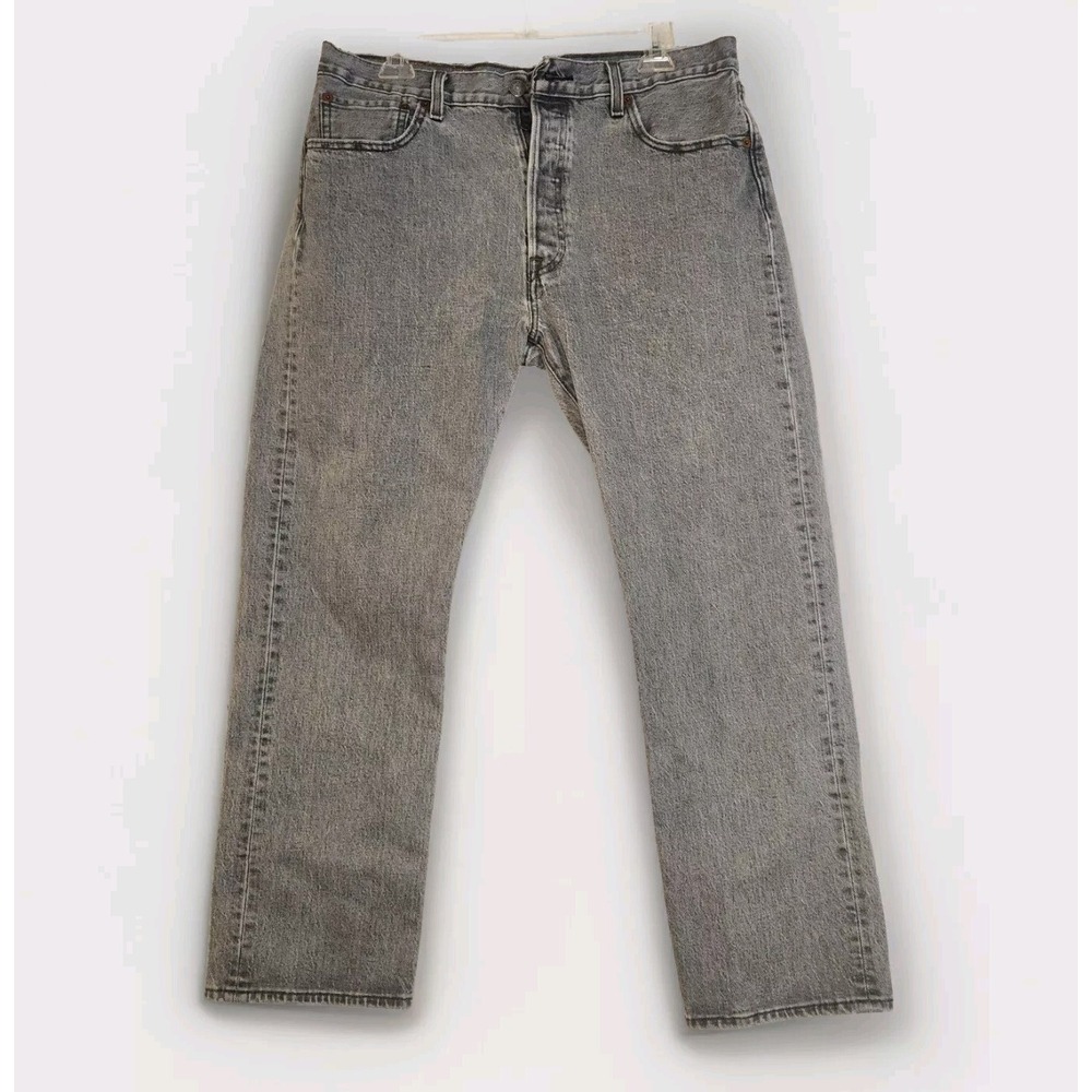 LEVIS 501 Gray or Black + Acid Washed Original Fit Button Fly Jeans Mens 34x29